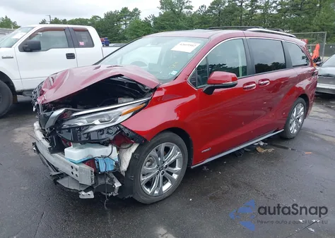 2021 Toyota Sienna Platinum из США, поврежденный, VIN 5TDERKECXMS016865